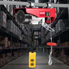 VEVOR 150 Kg/300 Kg Electric Hoist Lifting Crane Remote Control Power System,  Alloy Steel Wire Overhead Crane Garage Ceiling Pulley Winch w/Premium 1.5 M/5 Ft Long Cable