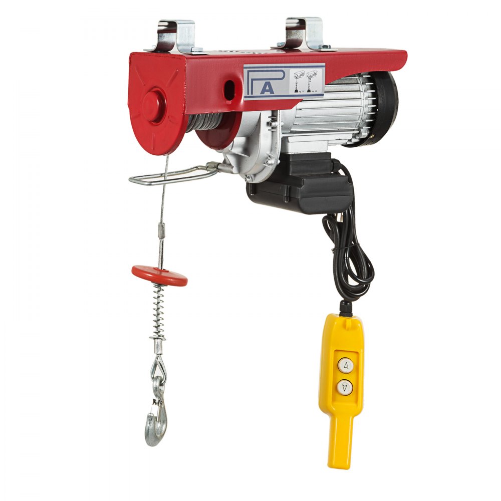 VEVOR Electric Hoist Electric Winch 500kg w/ 18m Wire Rope Remote Control