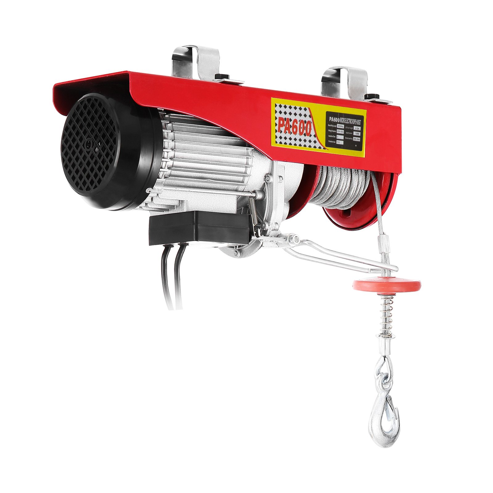 Electric Hoist Electric Winch 600kg with 15m Wire Rope and Remote Control