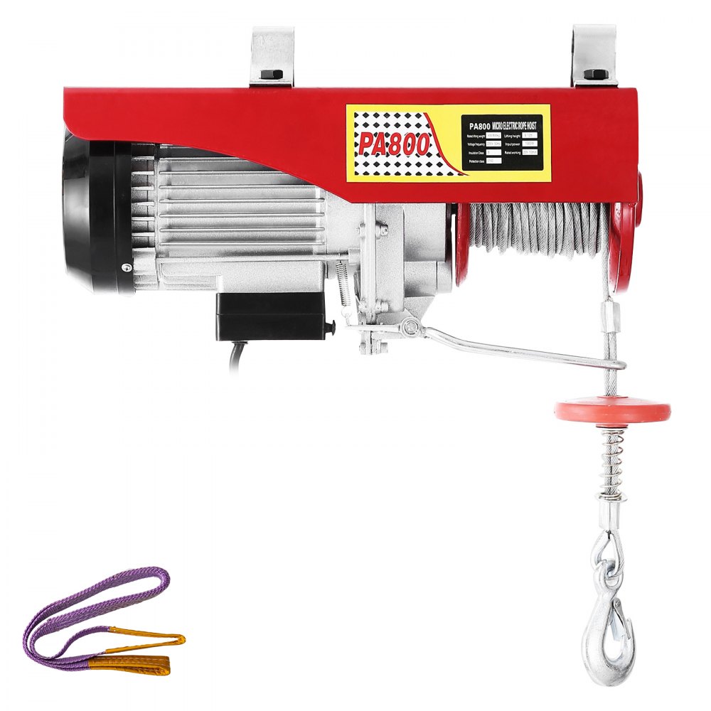 Electric Hoist Electric Winch 800kg with 18m Wire Rope and Remote Control