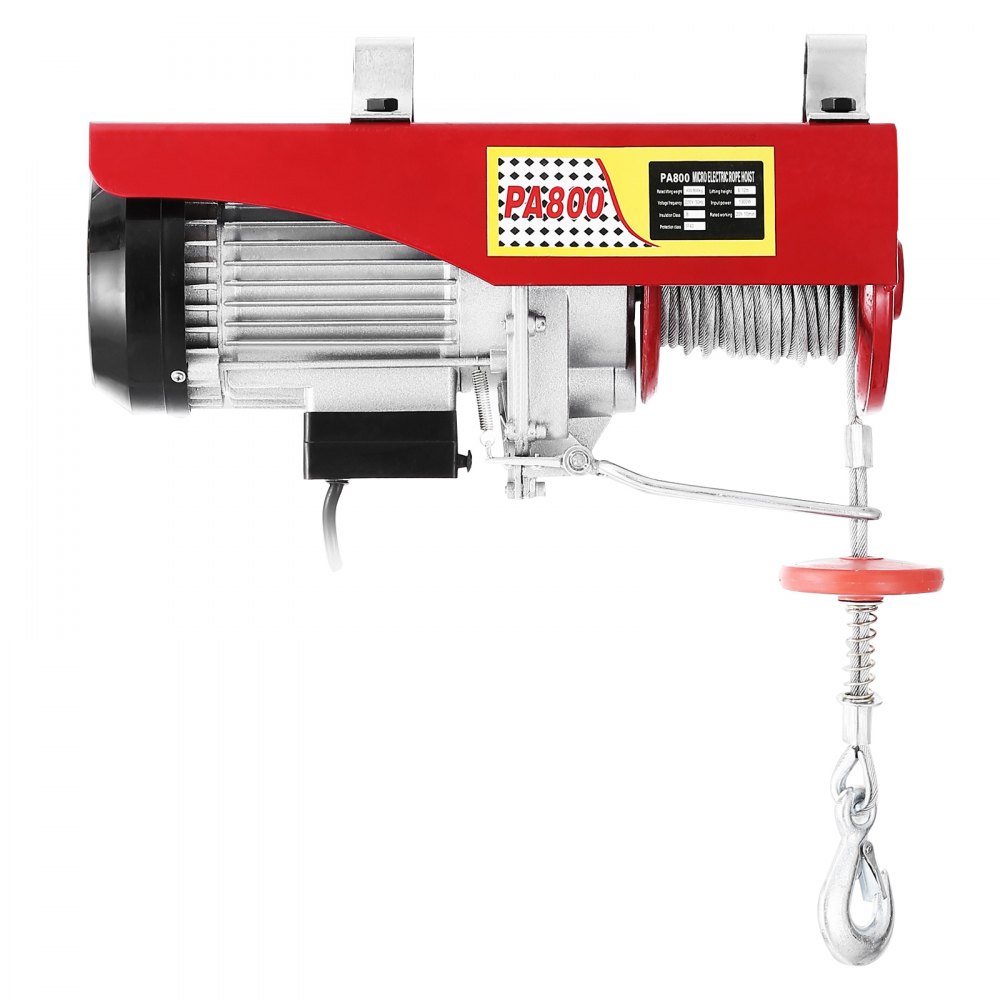 VEVOR Electric Hoist Winch Crane 800KG 1300W 240V 20M Lifting Chain Rope
