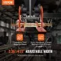 VEVOR Electric Hoist Manual Trolley, 0.5 Ton Load Capacity for PA200 PA250 PA300 PA400 PA500, Push Beam Trolley with Dual Wheels, 60 mm-120 mm Adjustable Beam Flange Width for Straight Curved I Beam