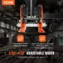 VEVOR Electric Hoist Manual Trolley, 998 kg/1 Ton Capacity for PA200 PA250 PA300 PA400 PA500, Push Beam Trolley with Dual Wheels, 6.8 cm-11 cm Adjustable Beam Flange Width for Straight Curved I Beam