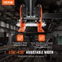 VEVOR Electric Hoist Manual Trolley, 1 Ton Load Capacity for PA200 PA250 PA300 PA400 PA500, Push Beam Trolley with Dual Wheels, 68 mm-110 mm Adjustable Beam Flange Width for Straight Curved I Beam