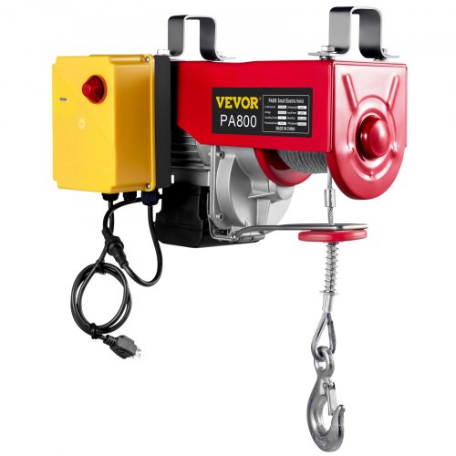 VEVOR Electric Hoist 1800LBS With Wireless Remote Control & Single/Double Slings Electric Winch, Steel Electric Lift, 110V Electric Hoist For Lifting In Factories, Warehouses, Construction Site