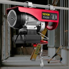 VEVOR 660LBS Electric Hoist With Wireless Remote Control & Single/Double Slings Electric Winch, Steel Electric Lift, 110V Electric Hoist For Lifting In Factories, Warehouses, Construction Site