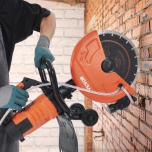 VEVOR Electric Concrete Saw, 12 in, 1800 W 15 A Motor Circular Saw Cutter with Max. 4.5 in Adjustable Cutting Depth, Wet Disk Saw Cutter Includes Water Line, Pump and Blade, for Stone, Brick