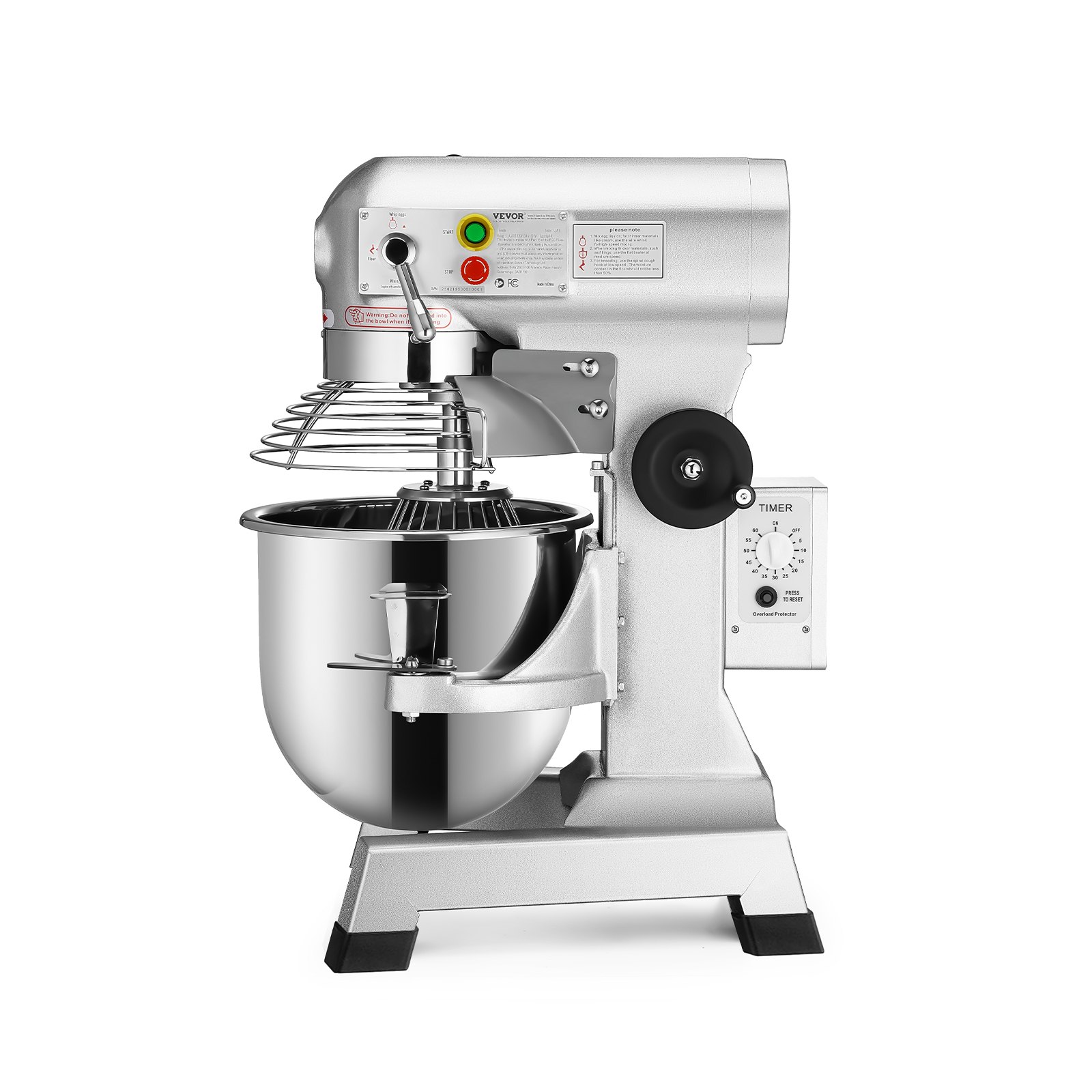 VEVOR Electric Food Mixer 30L Food Stand Mixer 1100W Electric Dough Mixer Maker 220V Adjustable Commercial Mixer Grinder Commercial Stand Mixer for Kitchen Commercial Use