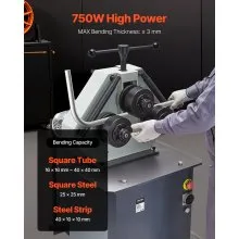 Máquina dobladora de tubos eléctrica de 750 W Máquina dobladora de tubos eléctrica de 3 rodillos