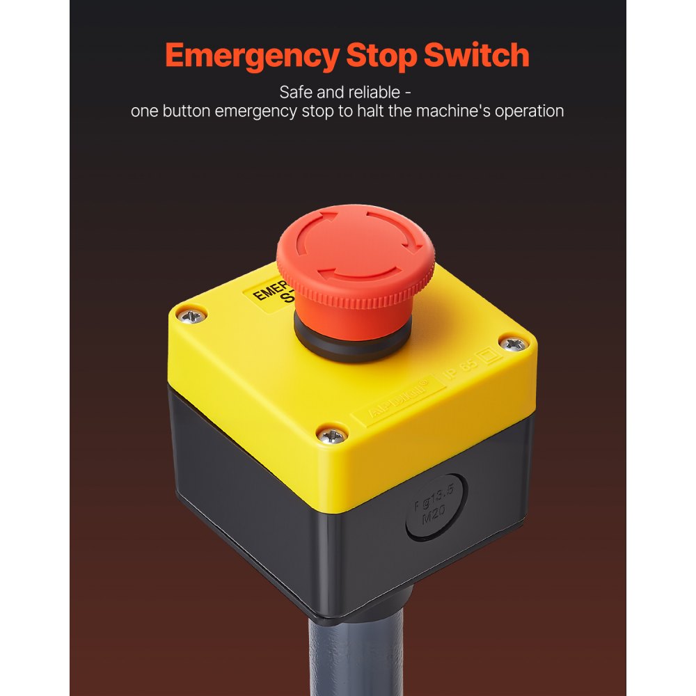 VEVOR 2.2KW Electric Roll Bending Machine, 3-Roller Electric Pipe Bender Machine with 180° Maximum Bending Angle & Reversible Foot Switch, Support Horizontal/Vertical Operation (220V 60Hz 3-Phase)