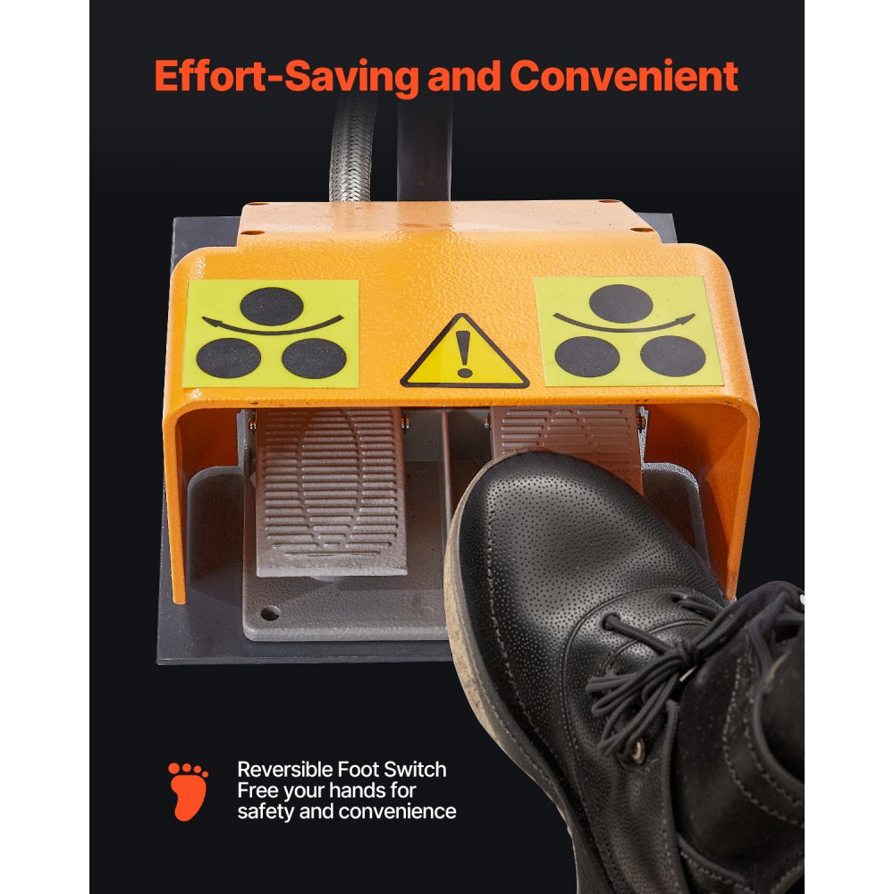 VEVOR 2.2KW Electric Roll Bending Machine, 3-Roller Electric Pipe Bender Machine with 180° Maximum Bending Angle & Reversible Foot Switch, Support Horizontal/Vertical Operation (220V 60Hz 3-Phase)