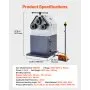 VEVOR 2.2KW Electric Roll Bending Machine, 3-Roller Electric Pipe Bender Machine with 180° Maximum Bending Angle & Reversible Foot Switch, Support Horizontal/Vertical Operation (220V 60Hz 3-Phase)