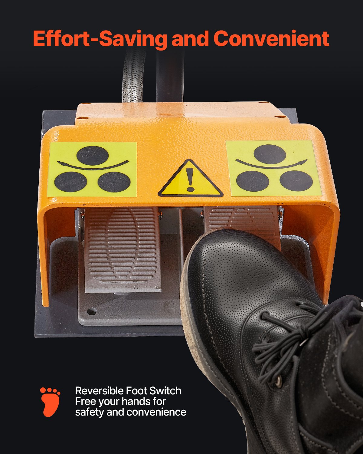 VEVOR 2.2KW Electric Roll Bending Machine, 3-Roller Electric Pipe Bender Machine with 180° Maximum Bending Angle & Reversible Foot Switch, Support Horizontal/Vertical Operation (220V 60Hz 3-Phase)