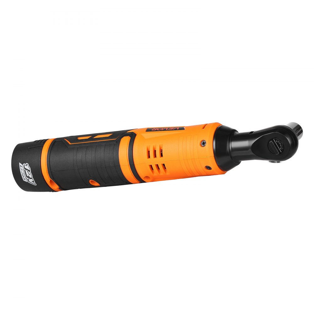 VEVOR Cordless Ratchet Wrench, 3/8 inch Drive, 240 RPM, up to 33 ft-lbs of Torque, Battery Powered Electric Ratchet Wrench Set with Two 2.0Ah Batteries, Charger, Sockets, Adaptor and Extension Bar