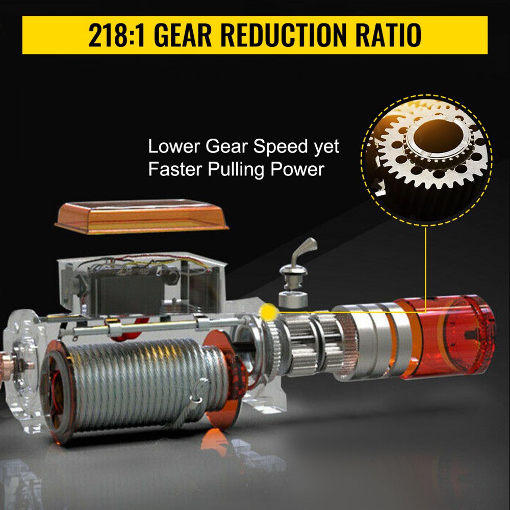 VEVOR 12V Electric Winch 17500 lbs Synthetic Rope 9.5 mm x 26 m Wireless ATV Winch