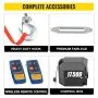 VEVOR 12V Electric Winch 17500 lbs Synthetic Rope 9.5 mm x 26 m Wireless ATV Winch