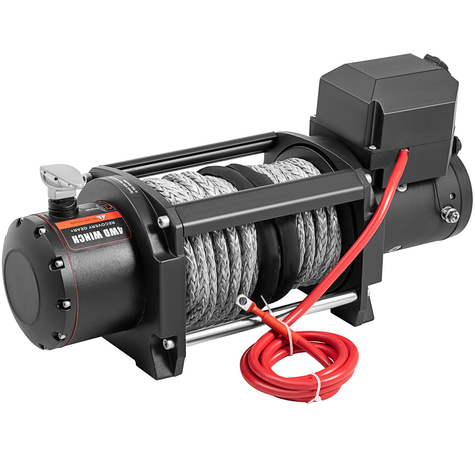 VEVOR 12V Electric Winch 17500LBS Synthetic Rope 9.5MMX26M Wireless ATV Winch
