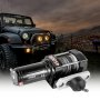 VEVOR Electric Winch 4500lb Load Capacity Truck Winch Compatible with Jeep Truck SUV 43ft/13m Synthetic Rope 12V Power Winch with Wireless Remote Control, Powerful Motor for ATV UTV Off Road Trailer