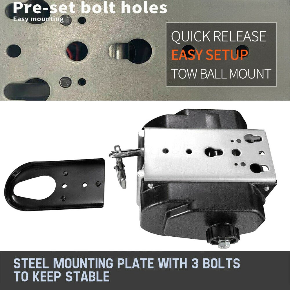 VEVOR Electric Winch 12V DC, Portable Trailer Winch 6,500 lbs, Pulling Capacity Power Winch with Powerful Motor and Hand Crank, Steel Cable Winch with Wireless Remote Control for Baot, UTV, ATV