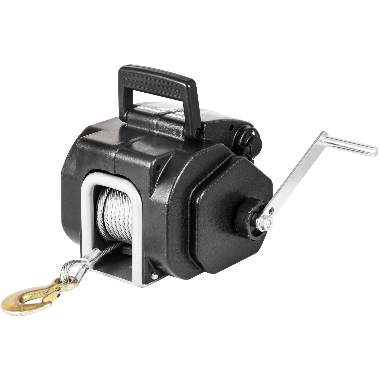 VEVOR Electric Winch 12V DC, Portable Trailer Winch 6,500 lbs, Pulling Capacity Power Winch with Powerful Motor and Hand Crank, Steel Cable Winch with Wireless Remote Control for Baot, UTV, ATV