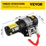 VEVOR Electric Winch Truck Winch 12V 5700 LBS Steel Cable for ATV/UTV Off Road