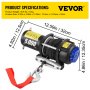 VEVOR Electric Winch, 5200 lbs Capacity, 42.6'/13m Synthetic Rope, Waterproof ATV UTV Winches w/ Wireless Remote and Corded Control & Hawse Fairlead, for Towing Jeep Off Road SUV Truck Car Trailer