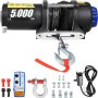 VEVOR Electric Winch, 5000 lbs Capacity, 42.6'/13m Synthetic Rope, Waterproof ATV UTV Winches with Wireless Remote and Corded Control & Hawse Fairlead, for Towing Jeep Off Road SUV Truck Car Trailer
