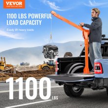 VEVOR Electric Pickup Truck Crane Hoist Crane 1100 lbs 360° Swivel Hoist Lift