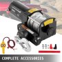 VEVOR Truck Winch Electric Winch 3000LBS 12V Power Winch 10m Steel Cable UTV ATV