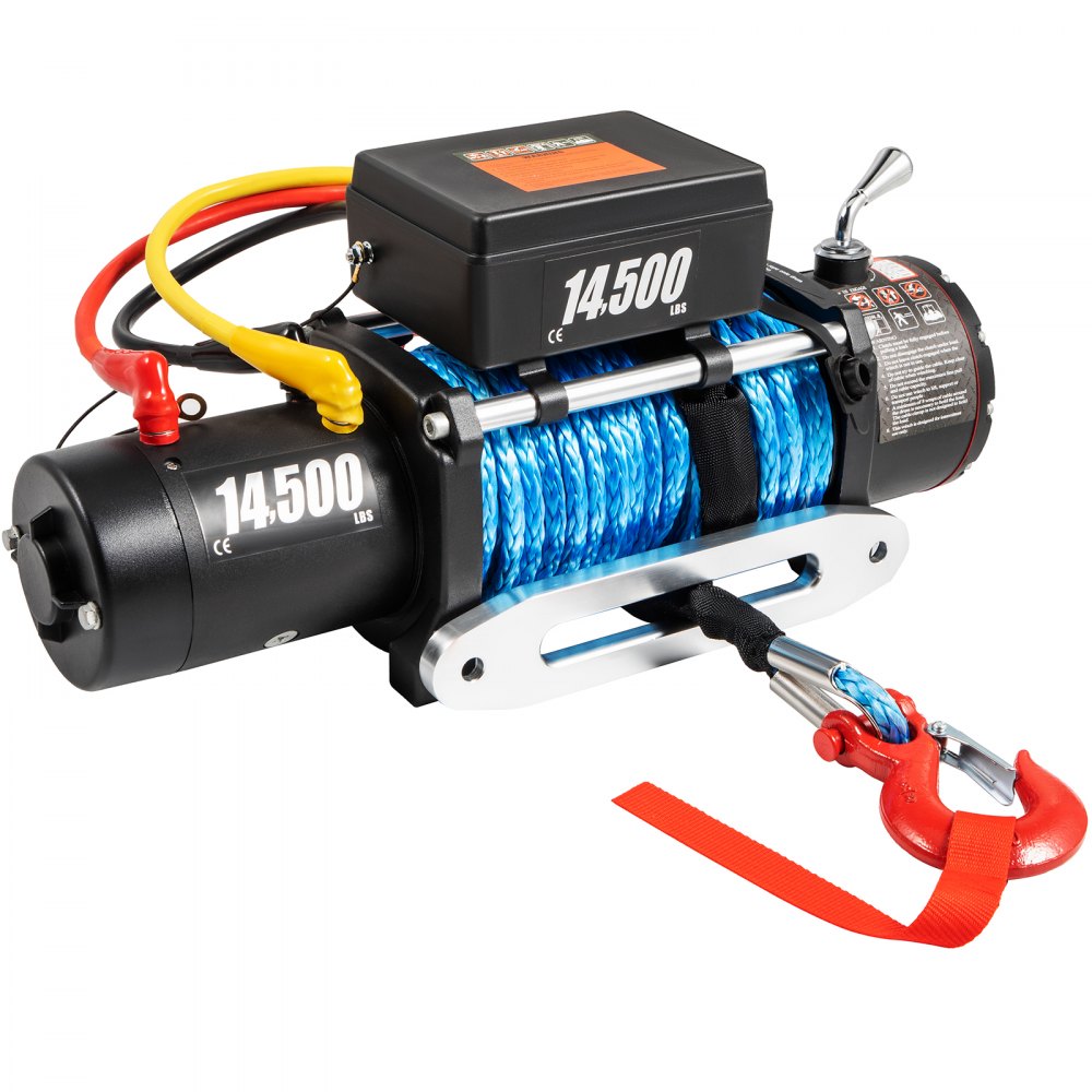 VEVOR 12V Electric Winch 14500 LBS Synthetic Rope 9MM X 26M Wireless ATV Winch