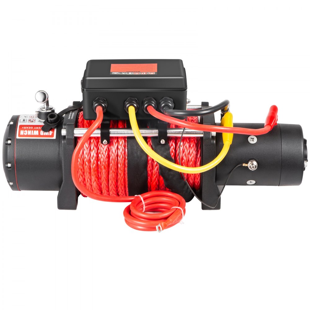VEVOR 12V Electric Winch 14500LBS Synthetic Rope 9.5MMX26M Wireless ATV Winch
