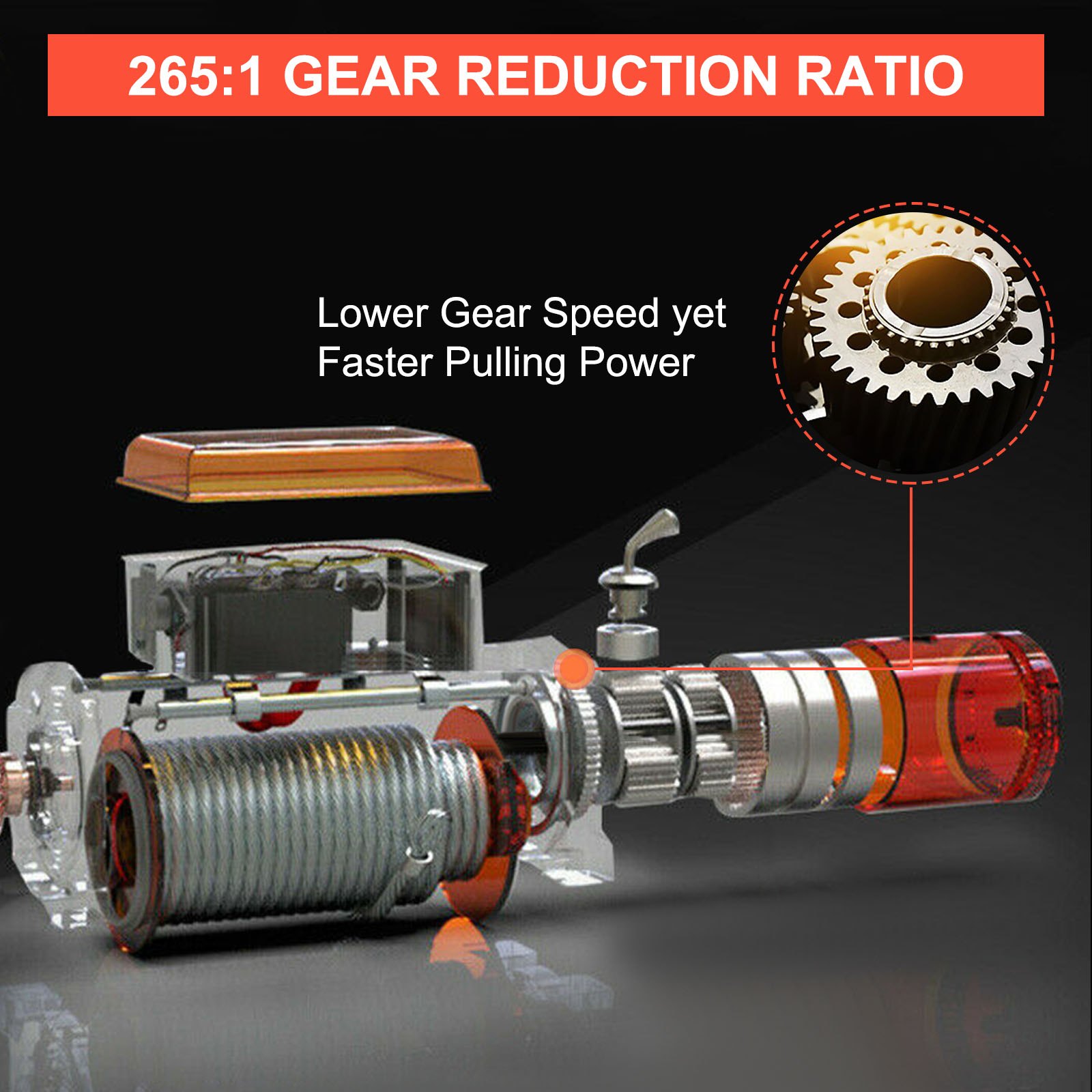 VEVOR 12V Electric Winch 14500LBS Synthetic Rope 9.5MMX26M Wireless ATV Winch