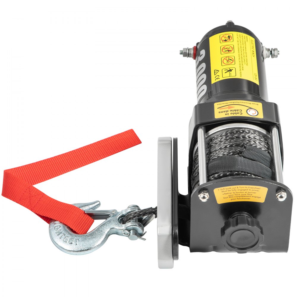VEVOR 12V Electric Winch 3000 LBS Synthetic Rope 5.5MM X 9M Wireless ATV Winch