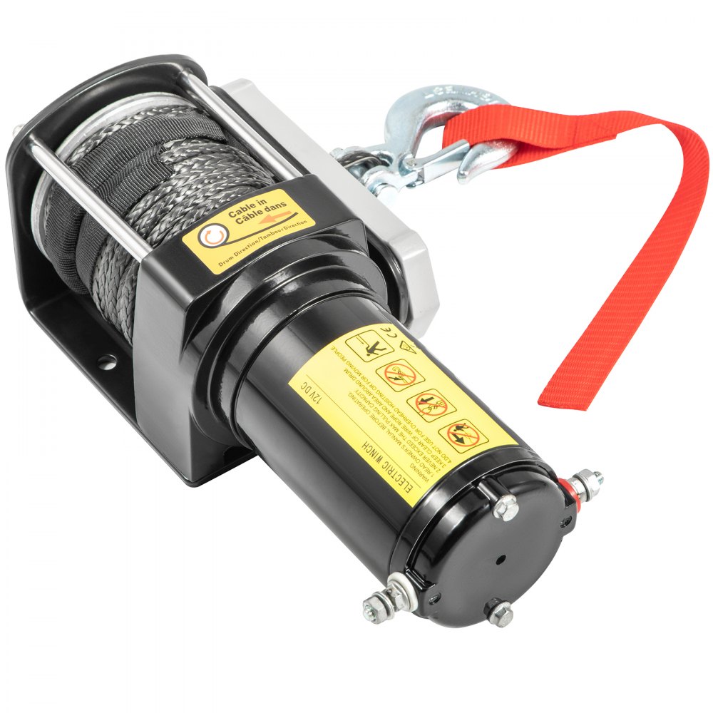 VEVOR 12V Electric Winch 3000 LBS Synthetic Rope 5.5MM X 9M Wireless ATV Winch