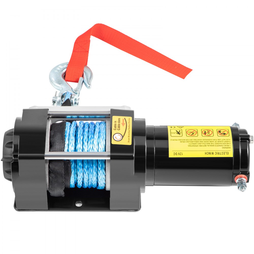 VEVOR 12V Electric Winch 4000LBS Synthetic Rope 6MMX10M Wireless ATV 4WD Winch