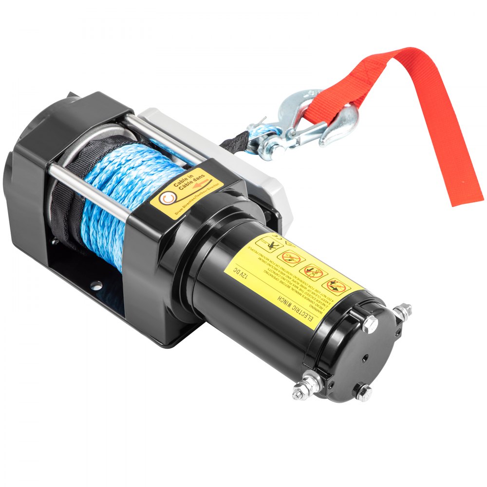 VEVOR 12V Electric Winch 4000LBS Synthetic Rope 6MMX10M Wireless ATV 4WD Winch