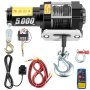 VEVOR 12V Electric Winch 5000 LBS Synthetic Rope 6MM X 15M Wireless ATV Winch