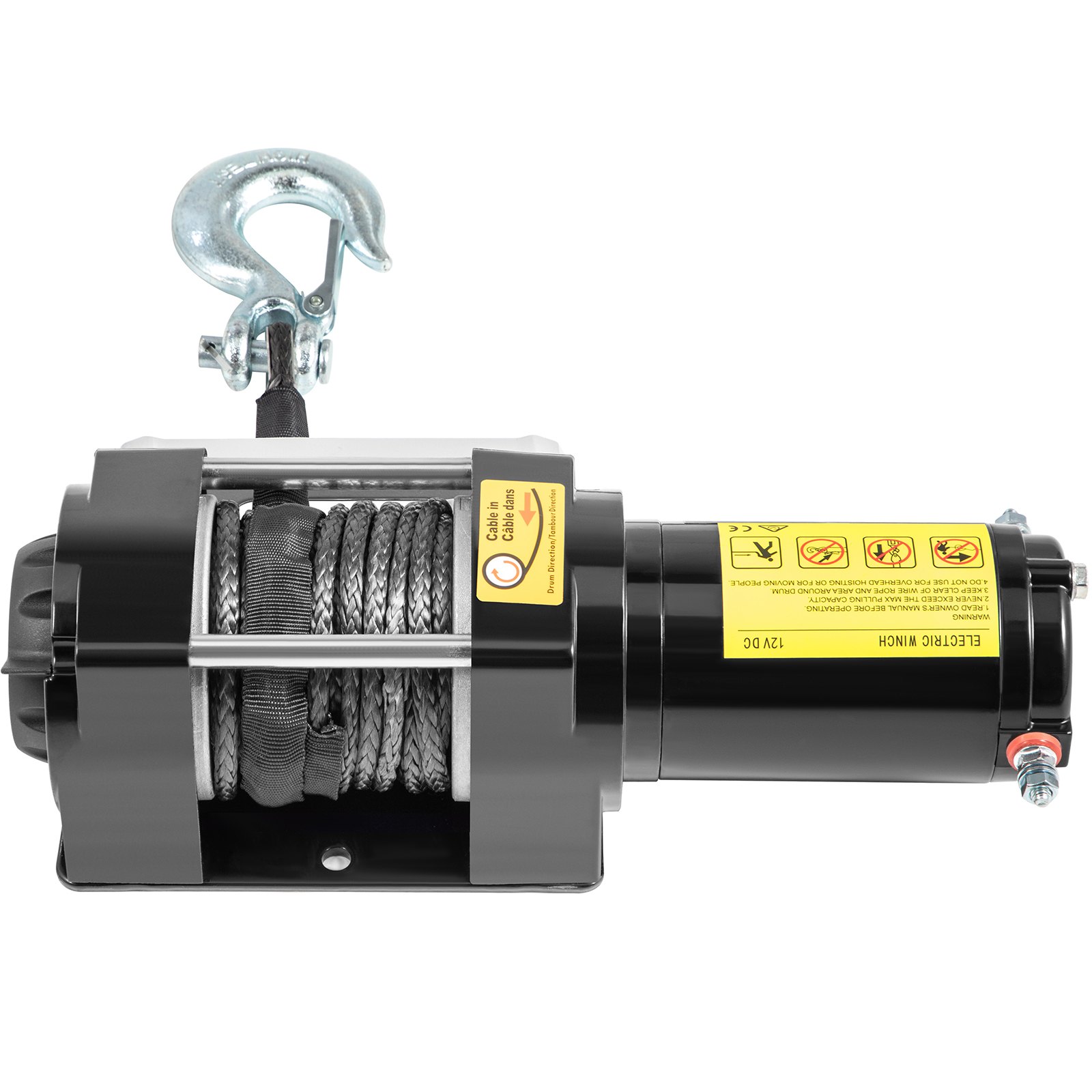 VEVOR 12V Electric Winch 5000 LBS Synthetic Rope 6MM X 15M Wireless ATV Winch