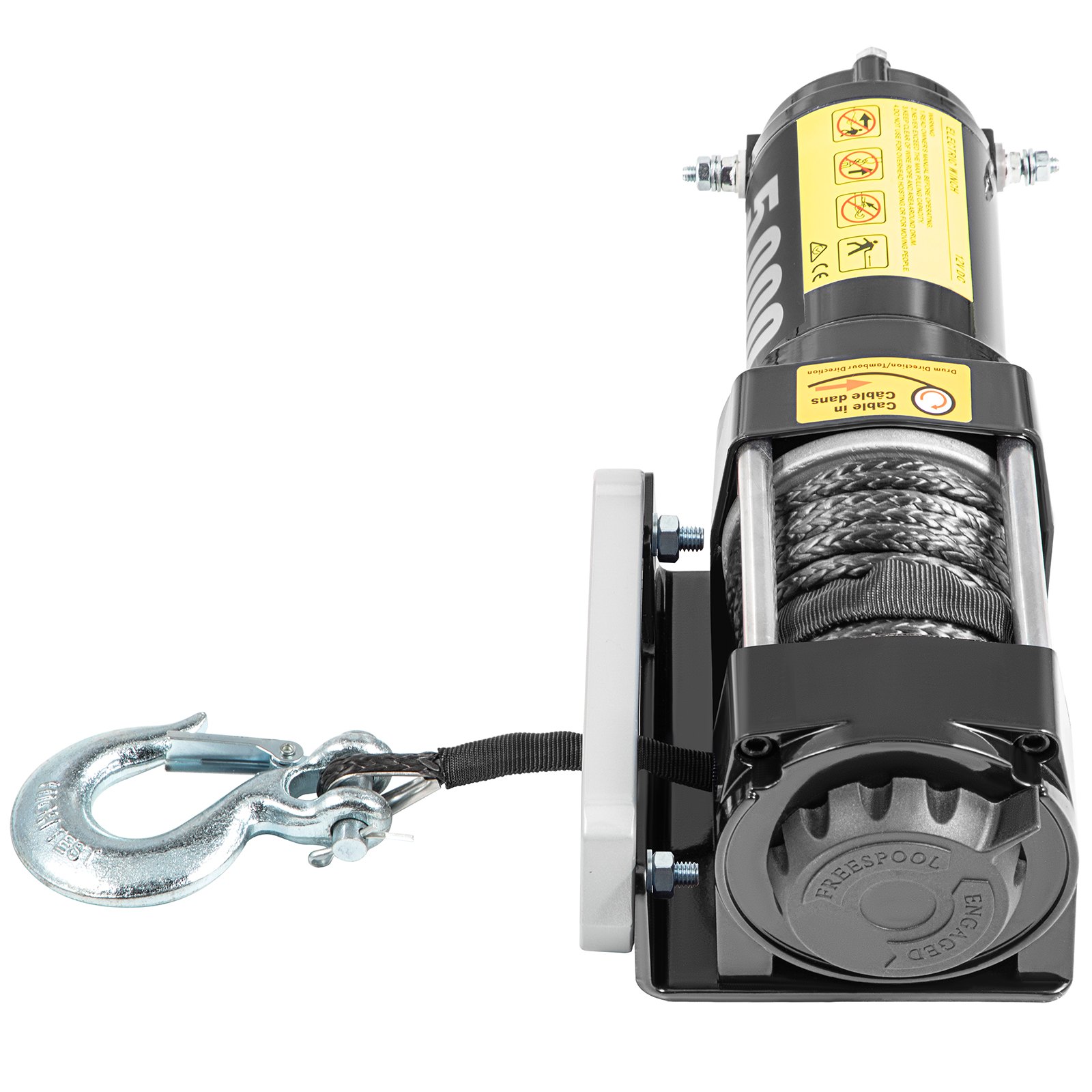 VEVOR 12V Electric Winch 5000 LBS Synthetic Rope 6MM X 15M Wireless ATV Winch