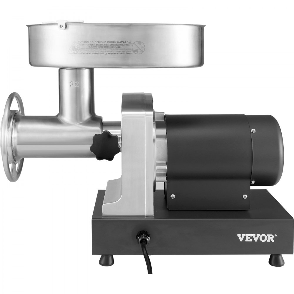 VEVOR Electric Meat Grinder, 992 Lb/H Capacity, 1100W (4600W MAX) Industrial Meat Mincer with 2 Blade, 3 Grinding Plates, Sausage Maker & Kubbe Kit Carbon Steel Commercial Meat Grinder, ETL Listed