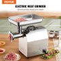 VEVOR Electric Meat Grinder, 8.3 Lb/Min, 650W（3800W MAX) Industrial Meat Mincer with 2 Blade, 3 Grinding Plates, Sausage Kit 304 Stainless Steel Commercial Meat Grinder, ETL Listed