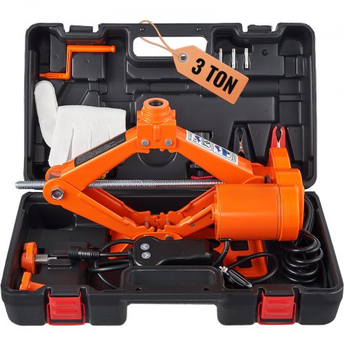 VEVOR Electric Car Jack, 3 Tons /6600 lbs Scissor Jack, 12V Electric Automatic Jack with Double Saddles and Remote Control, Portable Car Jack for Sedan, SUV, Truck Tire Change