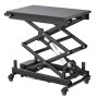 VEVOR Electric Lift Table, 150 kg Capacity Double Scissor Lifting Table, for Material Handling, Moving, Transportation, 1090 mm Max. Height Adjustable Lift Platform, 4 Swivel Casters with Brakes