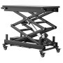 VEVOR Electric Lift Table, 150 kg Capacity Double Scissor Lifting Table, for Material Handling, Moving, Transportation, 1090 mm Max. Height Adjustable Lift Platform, 4 Swivel Casters with Brakes