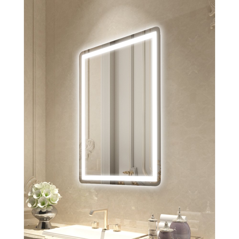 LED Bathroom Mirror 3 Colors Anti-fog Wall Mounted Vanity Mirror 24 x 32 in