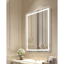 VEVOR LED Bathroom Mirror 3 Colors Anti-fog Wall Mounted Vanity Mirror 28" x 36"