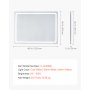 LED Bathroom Mirror 3 Colors Anti-fog Wall Mounted Vanity Mirror 36 x 48 in