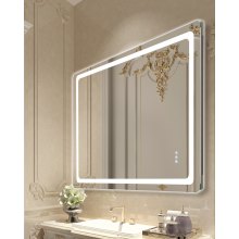 VEVOR LED Bathroom Mirror 3 Colors Anti-fog Wall Mounted Vanity Mirror 36" x 48"