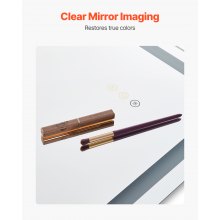 VEVOR LED Bathroom Mirror 3 Colors Anti-fog Wall Mounted Vanity Mirror 50 x 70cm