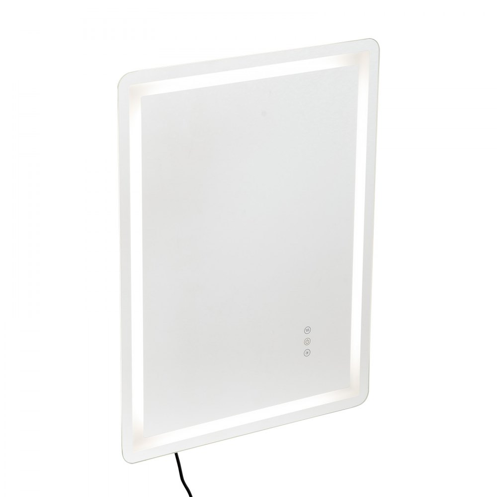 VEVOR LED Bathroom Mirror, 60 x 80 cm LED Bathroom Vanity Mirror with Frontlit and Backlit, Anti-Fog Memory Mirror with Lights, Stepless 3 Colors Temperature Dimmable Bathroom Mirror, Wall Mounted
